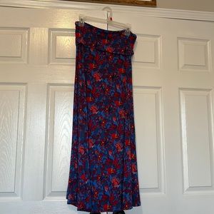 LuLaRoe floral print maxi skirt